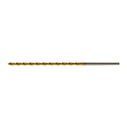 TiN Coated High-Speed Steel Drill for Machining Difficult-to-Cut Materials, Straight Shank / Long
