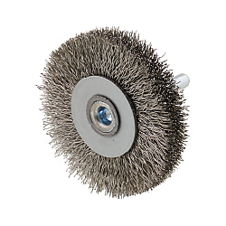 SUS304 Stainless Steel Press Wheel Brush with Shaft SW-24