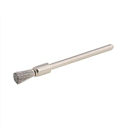 Cylindrical brush with miniature stainless steel shaft ME-222