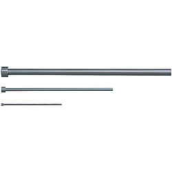 Straight Ejector Pin - M2 Steel, Chrome Plated, 4mm Head Height/JIS Head, Configurable Shaft Diameter and Length  