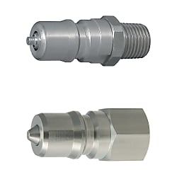Acopladores SP de doble válvula para enfriamiento -Enchufes de acero inoxidable / Resistente al calor 180 grados- [10 piezas por paquete] 10PACK-SPPMS2