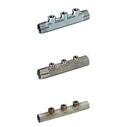 配管マニホールド　１方向　片端おねじ・片端めねじ SUMHA15A-4