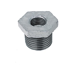 Conexión de tubería: buje hexagonal reductor, doble roscado, baja presión SUTPB810