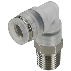 Quick-Connect Fitting for Clean Environment Friendly Piping, Elbow, Thread Section Material SUS304