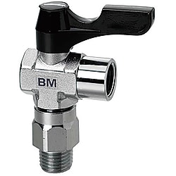 Ball Valves - Compact, 90° Rotary Elbow, PT Threaded, PF Tapped BBPTRL22F-BL