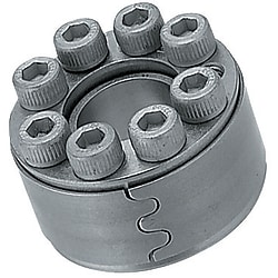 Un concentrador (como poleas, engranajes y ruedas dentadas) se puede conectar fácilmente con un eje atornillando. MLA20