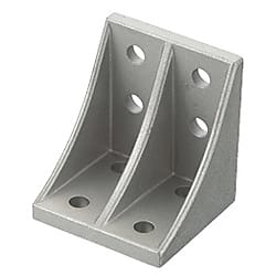 ５シリーズ（溝幅６ｍｍ）－２列溝用－　突起付反転ブラケット　リブ付き取付穴8個タイプ