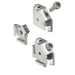 ６シリーズ（溝幅８ｍｍ）　３０・５０・６０角アルミフレーム用後入れ簡単ブラケット