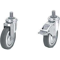Casters for Aluminum Extrusions - Rubber Wheel, Swivel HSMAS12-60