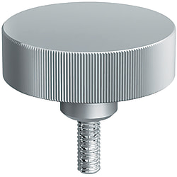 Knobs - With Large Head and Straight Knurling.