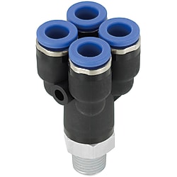 Push to Connect Fittings - Manifold, Double Y-Shaped, Threaded