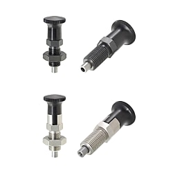 Indexing Plungers - Knob type with threaded tip, metric fine thread. PXTAS10-5