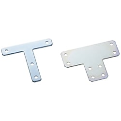 ５シリーズ（溝幅６ｍｍ）　２０・２５・４０角アルミフレーム用板金プレート　T型・十字型