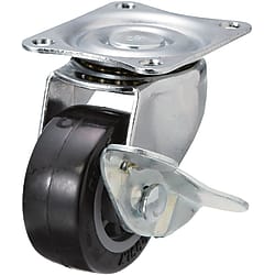 Casters - Light Load - Wheel Material: Urethane - Swivel with Stopper