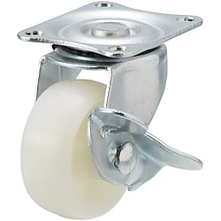 Casters - Light Load - Wheel Material: Polypropylene - Swivel with Stopper CNROS75-P