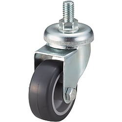 螺牙栓入型腳輪　輕荷重･活動型　車輪材質：TPE
