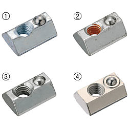 ６シリーズ（溝幅８ｍｍ）用　アルミフレーム用後入れバネナット HNTPV6-6
