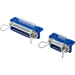 Rectangular Connectors - PCB, Spring-Lock, Angled, Centronics LE57-40140-B