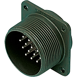 Conector circular de la serie MS3102: especificaciones MIL, montaje en panel con brida MMS3102A-28-11-P