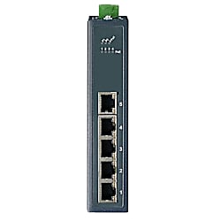 4×PoE+・1×RJ45ギガのハブ DC24～48V入力 -40～75℃対応 E-IESH-POE-2705-T-R