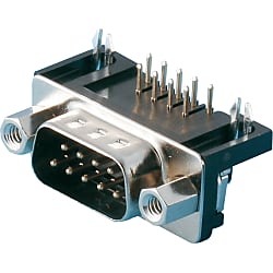 Conectores rectangulares - D-sub, instalación de PCB, terminales de soldadura y prensa DX-15P-BB