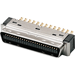 Conectores rectangulares: IEEE1284 de paso medio, enchufe, blindaje EMI, terminales de soldadura