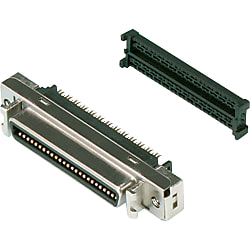 Conectores rectangulares: IEEE1284 de paso medio, enchufe, instalación de montaje en panel, ajuste a presión 10236-0200EL