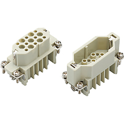 Conectores rectangulares - Han, modelo D, terminales de crimpado, impermeables 0921-025-3001
