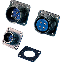 Conector circular de la serie DMS3102: resistente al agua, especificaciones MIL, montaje en panel con bridas DMS3102A-20-4-S-RGW