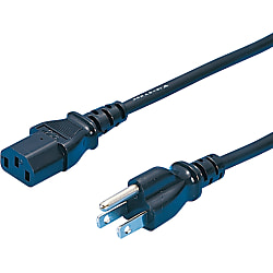 AC Cord, Fixed Length (PSE), With Both Ends, Connector Type: Straight
