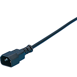Cable de CA: enchufe de corte de un solo lado, C14, con capucha, VDE