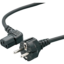 AC Cord, Fixed Length (VDE), With Both Ends, Plug Angle Type
