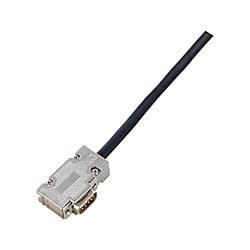 Dsubコネクタ付ケーブル EMI対策・薄型フードアングルタイプ (第一電子工業製コネクタ使用)