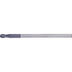 XAC series carbide ball end mill, 2-flute / short, long shank model XAC-LS-BEM2S3