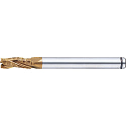AS Coated Powdered High-Speed Steel Roughing End Mill, Short, Long Shank, Center Cut ASPM-RFPLS30
