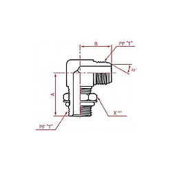 JIS"O"リングボス接手PF30°FCS オス90°座付エルボ