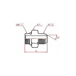 SAE"O"リングボス接手PF30°FCS オスコネクター