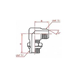 SAE"O"リングボス接続JIC37°フレアー SAE オス90°エルボ