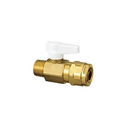 ダブルロックバルブ WB1型 テーパおねじ ワンタッチ着脱式ハンドル 黄銅製 WB1-1310A-S