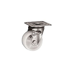 ステンレス製キャスター JAB型ストッパー付旋回金具（サイズ75mm）