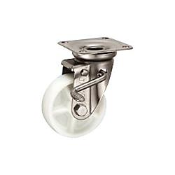 ステンレス製キャスター JAB型ストッパー付旋回金具（サイズ100mm）