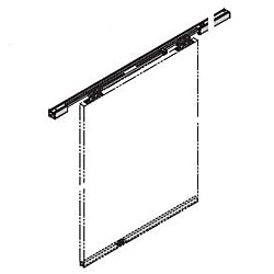 LAMP 重量用上吊式引戸 上ローラー面付仕様、上ローラー扉木口掘込仕様 FD80-H
