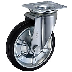 中荷重用キャスター J型旋回金具（サイズ250mm～300mm・金具のみ車輪なし）