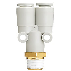 ワンタッチ管継手 KQ2シリーズ ブランチ KQ2U（シール剤・シール剤無し） KQ2U10-03N