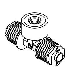 ふっ素樹脂製管継手 LQ1シリーズ フィメイルブランチティ ミリサイズ LQ1B494G-F-1