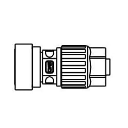 ふっ素樹脂製管継手 LQ3シリーズ フィメイルコネクタ インチサイズ LQ3H5B-FN
