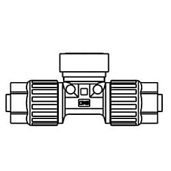 ふっ素樹脂製管継手 LQ3シリーズ フィメイルブランチティ インチサイズ LQ3B4C-F
