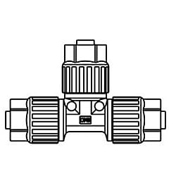ふっ素樹脂製管継手 ハイパーフィッティング LQ3シリーズ ユニオンティ LQ3T インチサイズ LQ3T4A-1