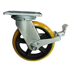 ヨドノ 重量用高硬度ウレタン自在車250φストッパー付