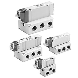 5ポートソレノイドバルブ ベース配管形 単体 SY3000・5000・7000・9000シリーズ SY3140-3LZ